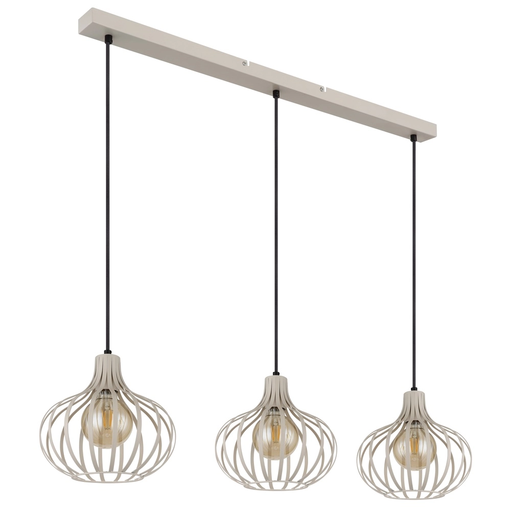 Lampe pendante de conception Mateo Crème 3 lumières Globo 9007371519880