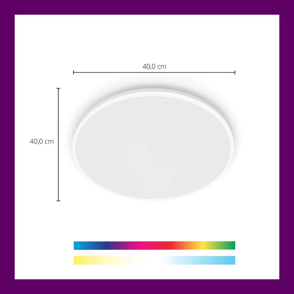 Plafonnier intelligent Rune Ø 40cm - blanc WiZ 8719514554276