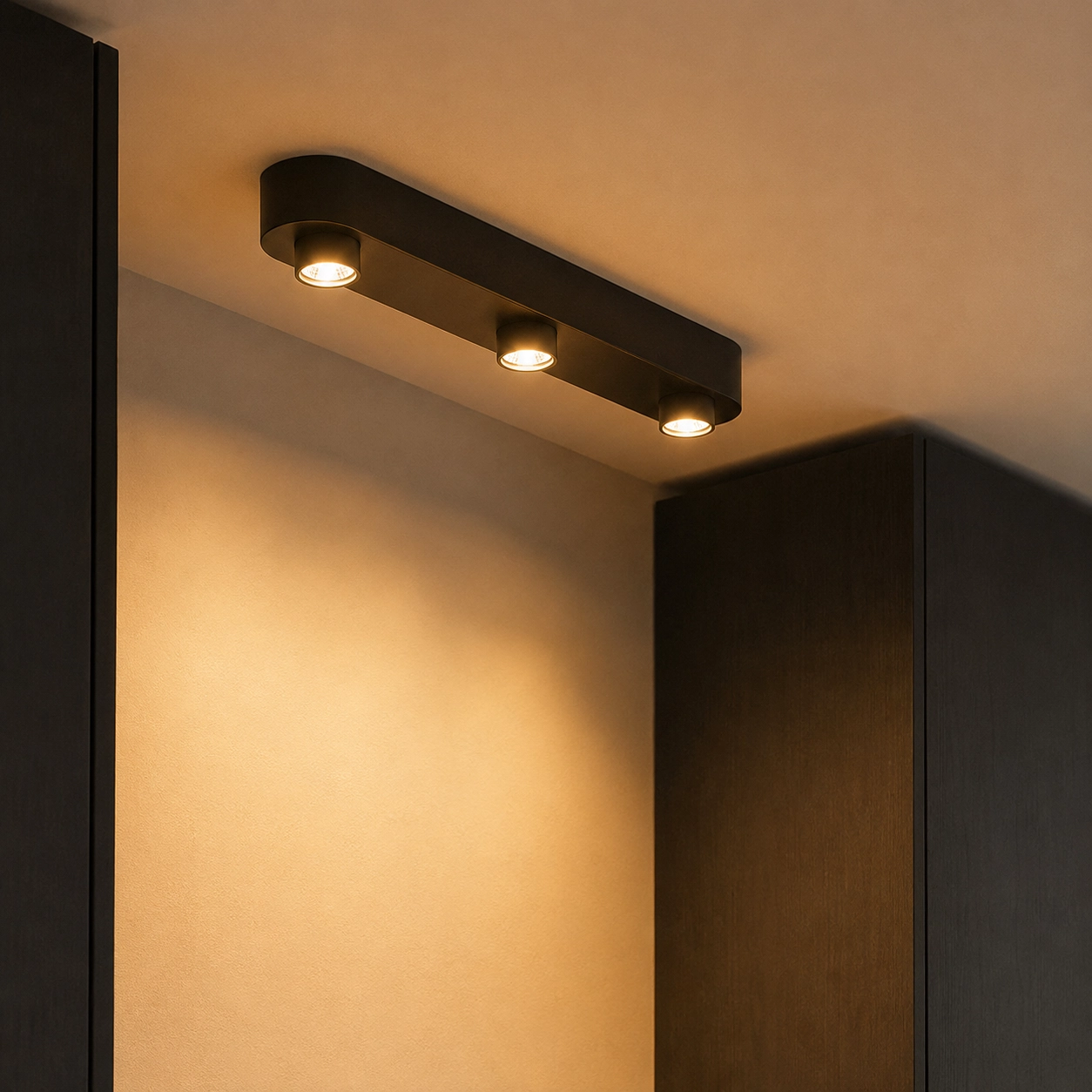 Projecteur de surface à 3 lumières Bar Marron de Sienna