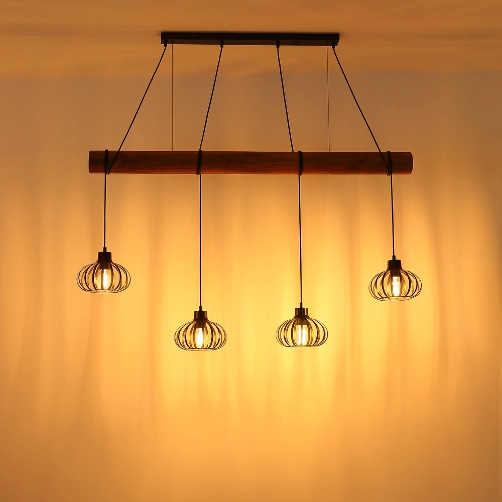 Lampe suspendue à 4 lumières Caldwell Table à manger Globo 9007371580590