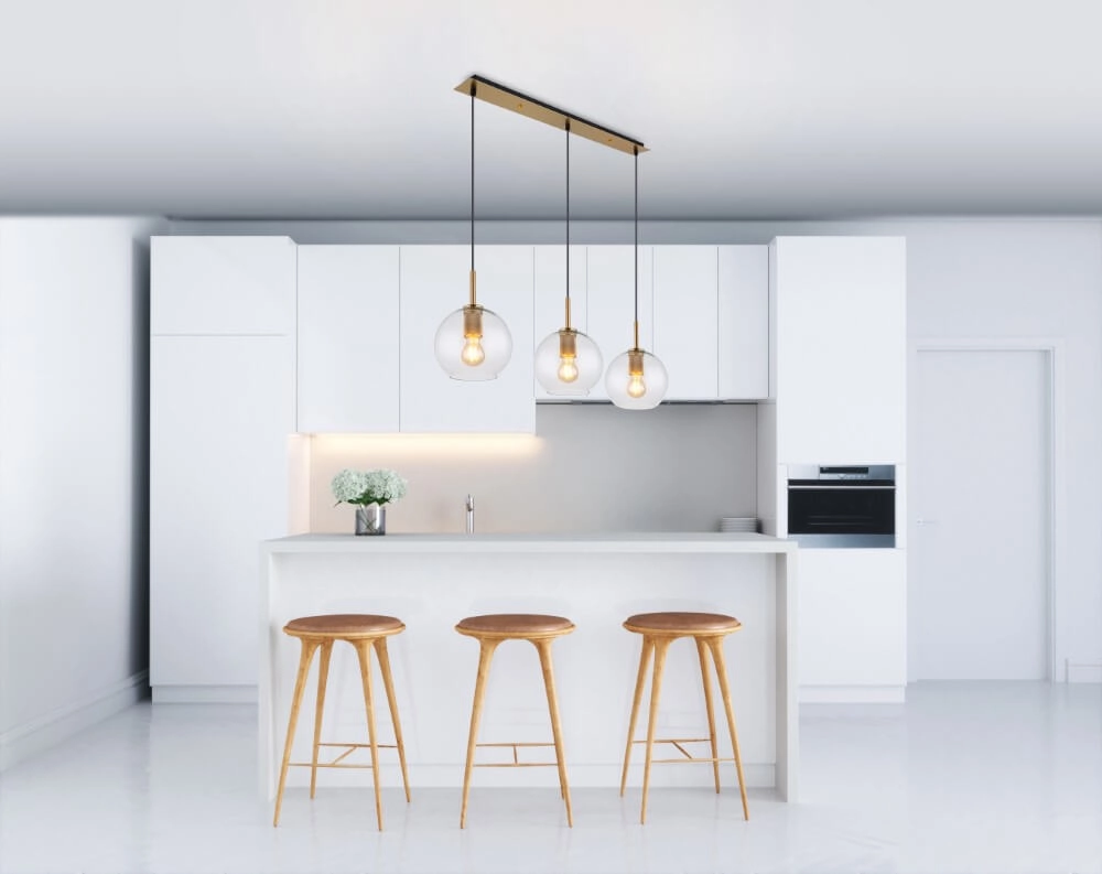 Lampe à suspension en verre Adara 3 lumières Globo 9007371405602