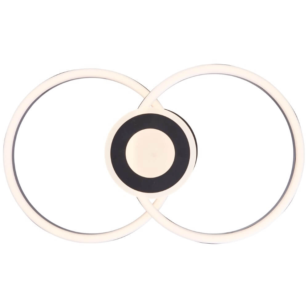 Plafonnier Bray rond noir Brilliant 4004353420023
