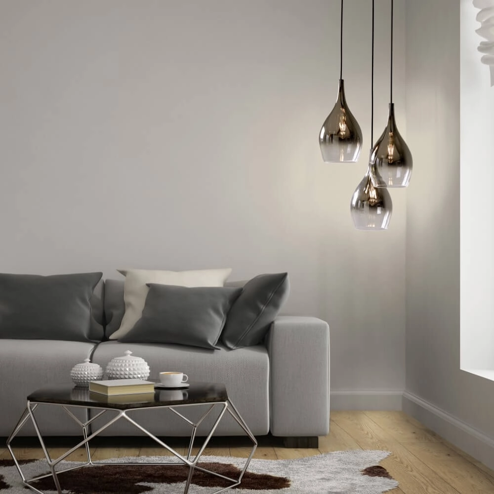 Lampe suspendue moderne Pilua Ronde à 3 lumières Paul Neuhaus 4012248366097