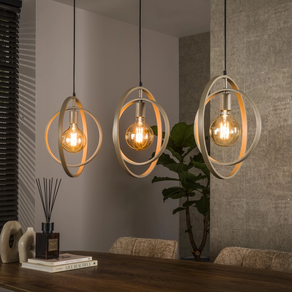 Lampe pendante de table à manger Turn 3L - Ø 40cm - sable