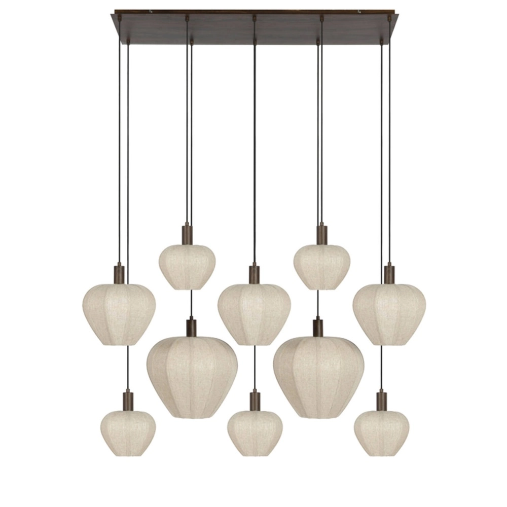 Lampe suspendue à 10 lampes Huxi Japon