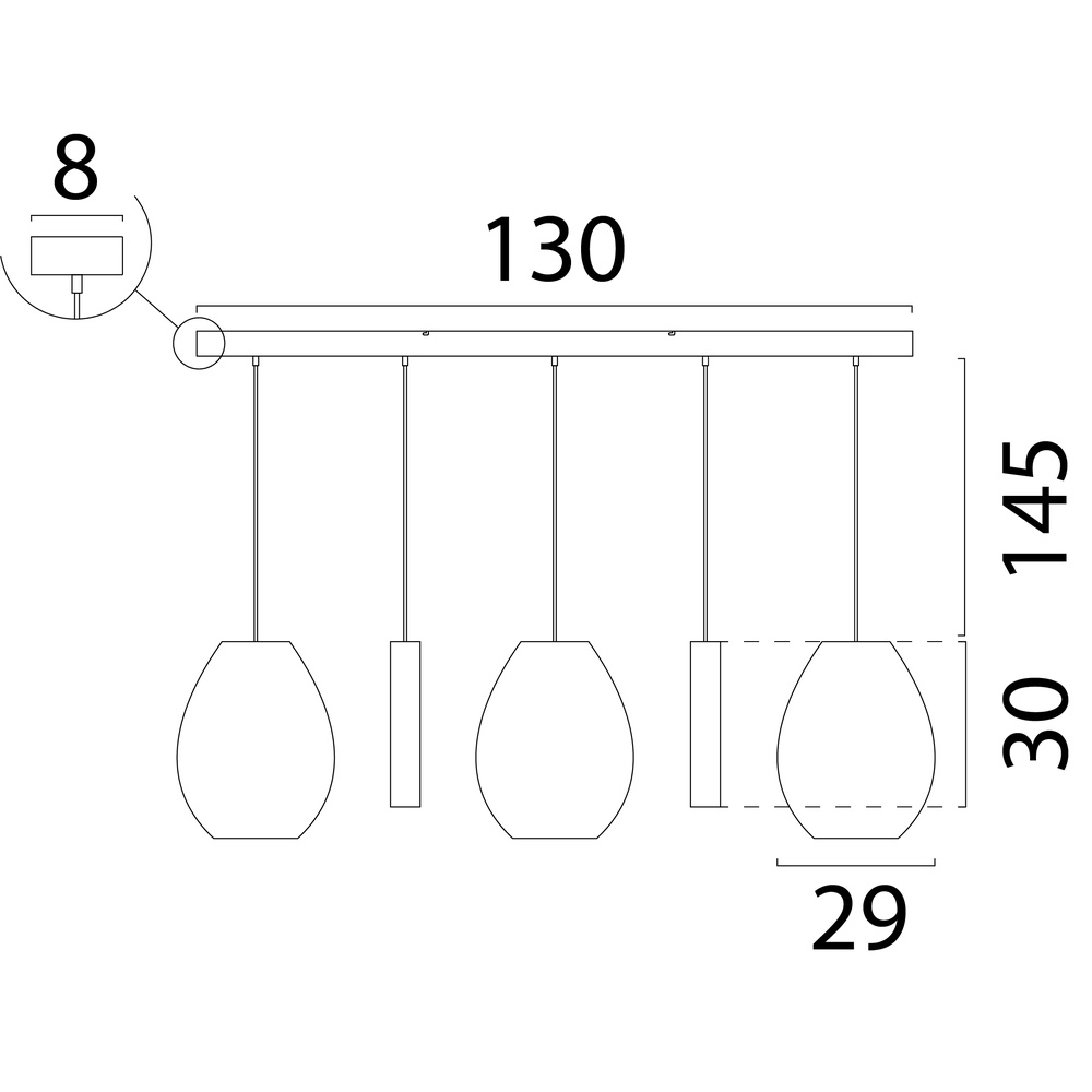 Lampe suspendue à 5 lumières Carta Pineapple Cacao à capuchon de papier de pensée Masterlight 8718121437460