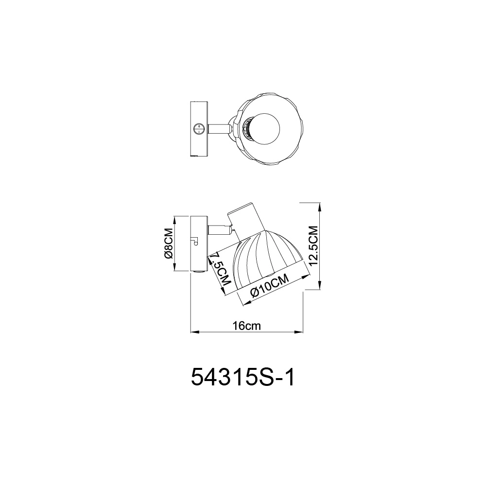 Lampe murale Zachery Noir Globo 9007371528493