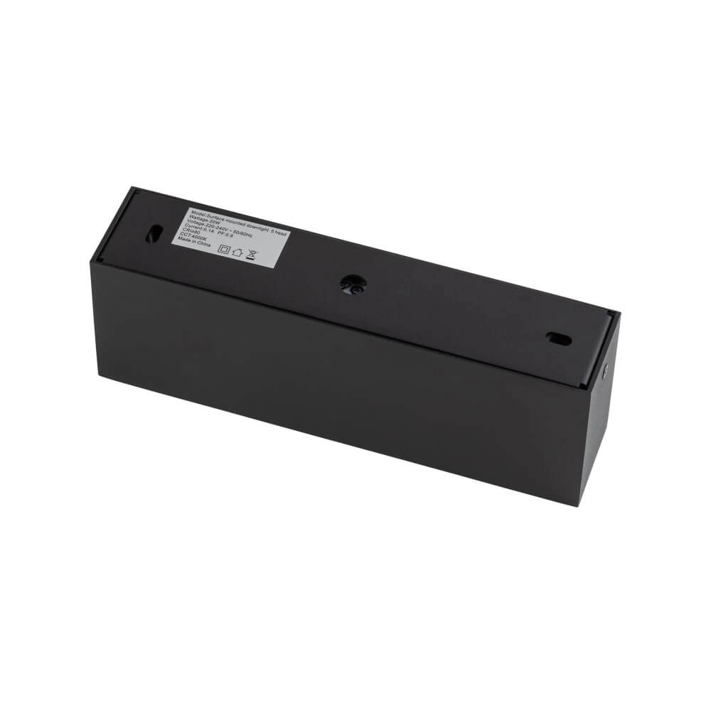 Spot en saillie noir Midi Led 5x1 LED - 4000K Lyora 5903139100588