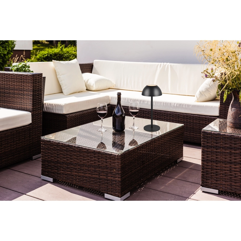 Lampe de table Ricardo noir Ø 13.5cm Trio 4017807601794