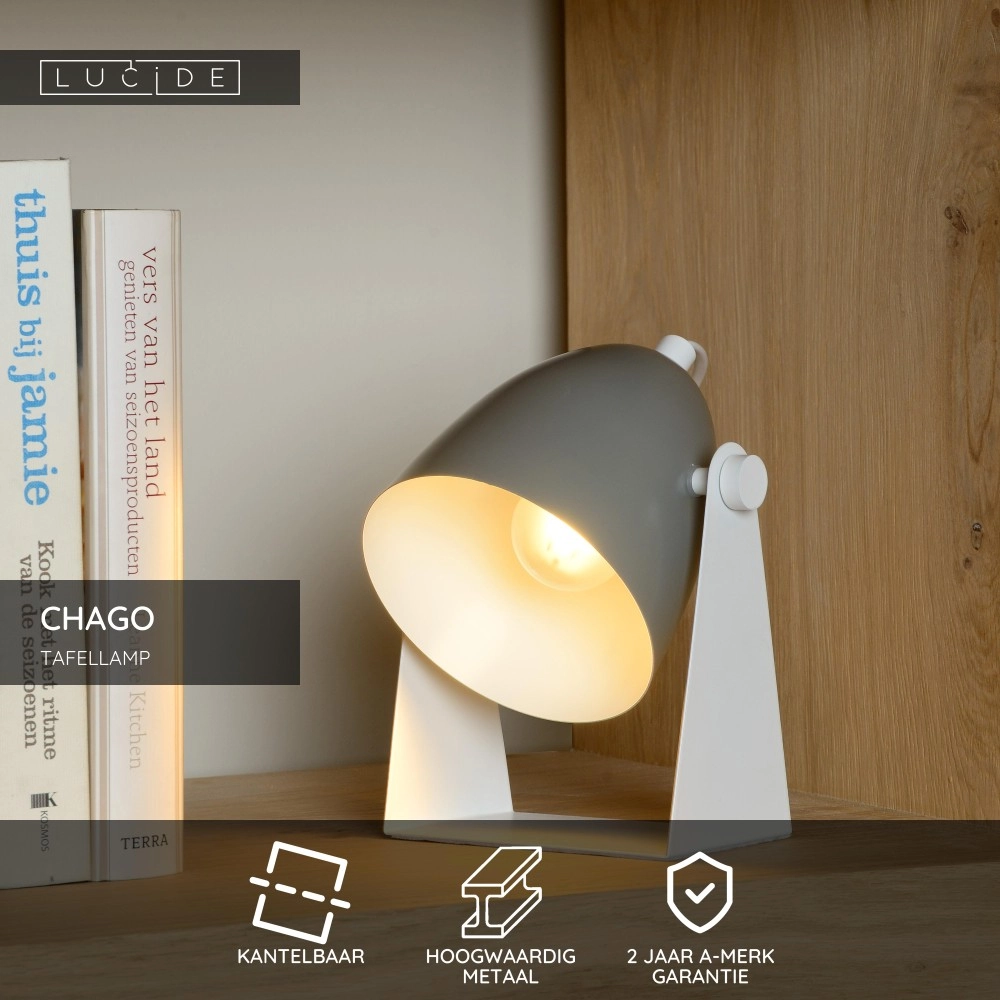 Lampe de table Chago gris Lucide 5411212450630