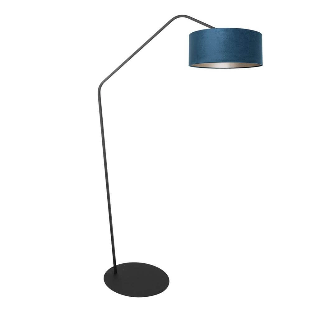 Lampadaire Zig-Zag noir avec abat-jour bleu Ø 50cm Lampadaire Zig-Zag noir avec abat-jour bleu Ø 50cm