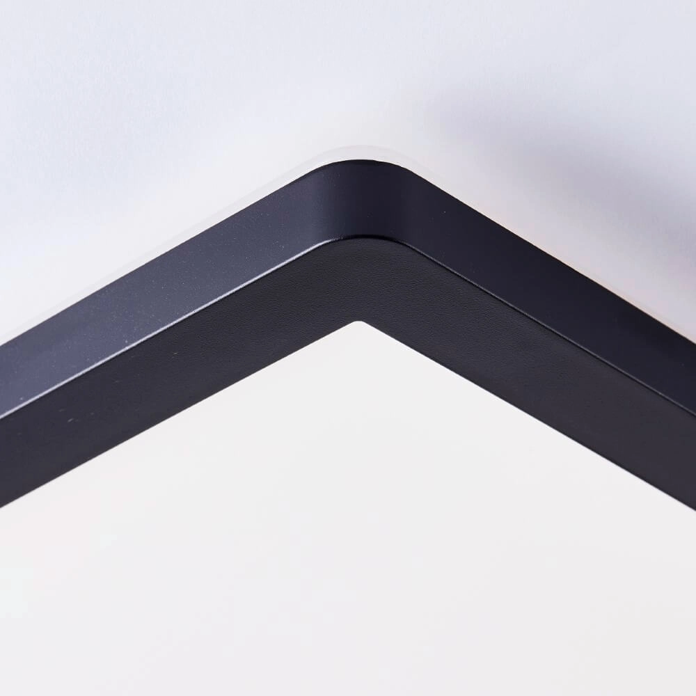 Plafonnier Milton 42x42cm noir Brilliant 4004353413650