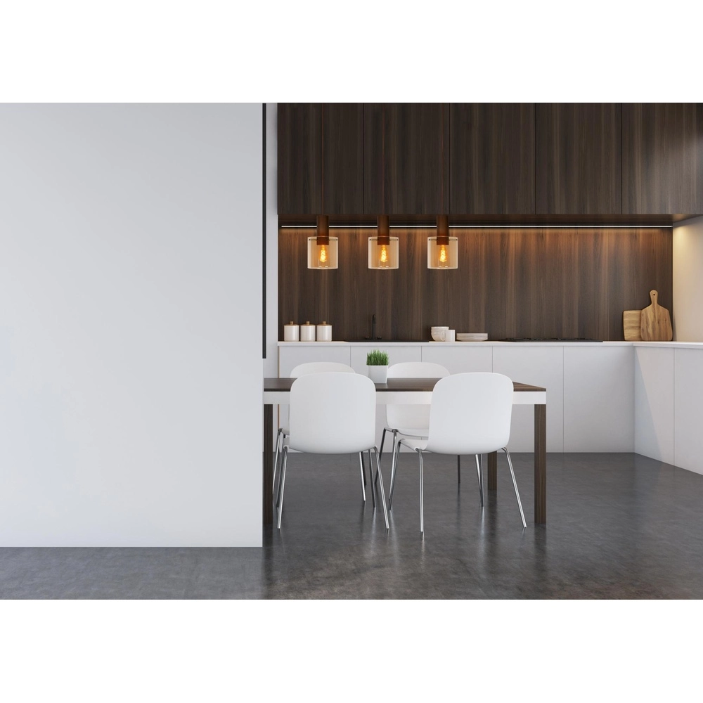 Lampe suspendue Toledo Verre ambré à 3 lumières Lucide 5411212740854