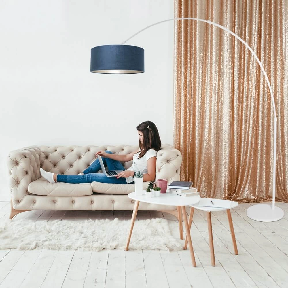 Lampe à arc en velours Sparkled bleu Steinhauer 8712746152371