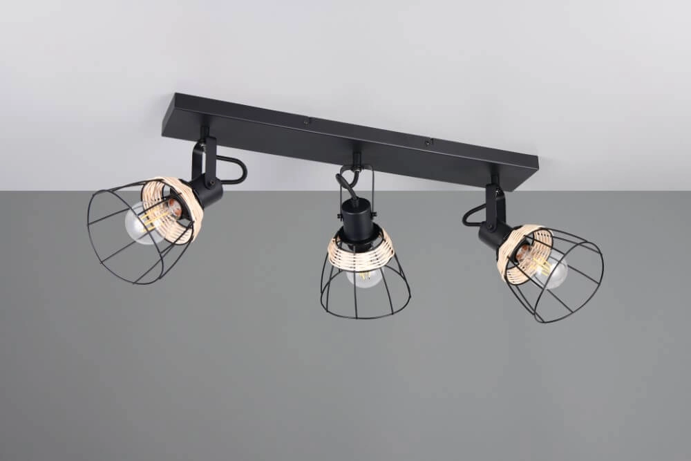 Plafonnier noir Jerome Design 4-lumière Trio 4017807637717