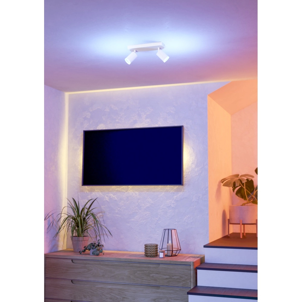 Spot apparent intelligent Melitello-Z blanc 2 lumières Eglo 9008606358144