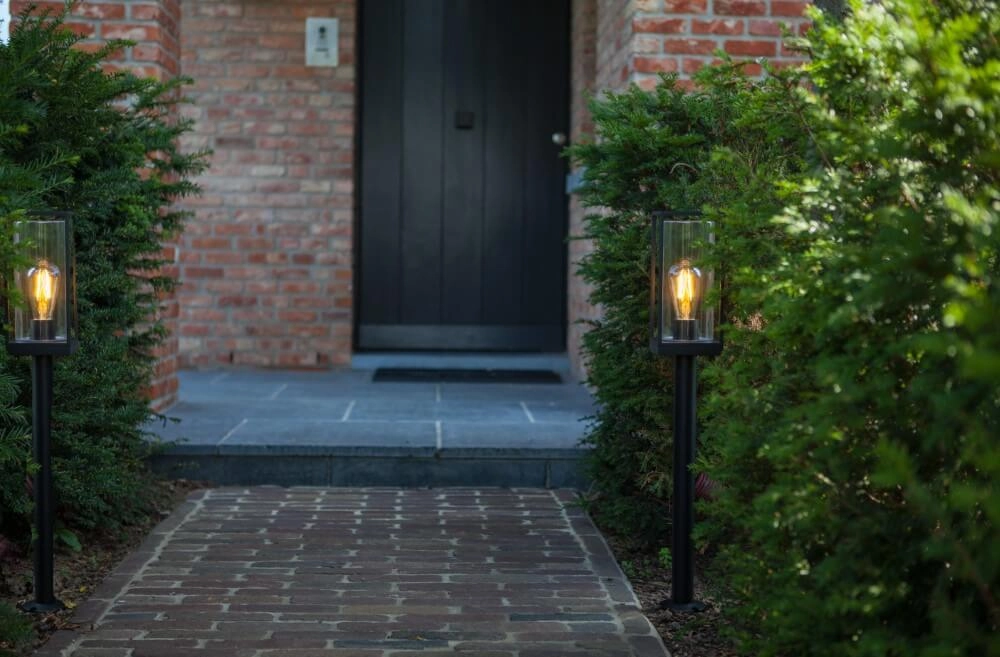 Lampe sur pied Flair prix point rouge noir Lutec 6939412079950