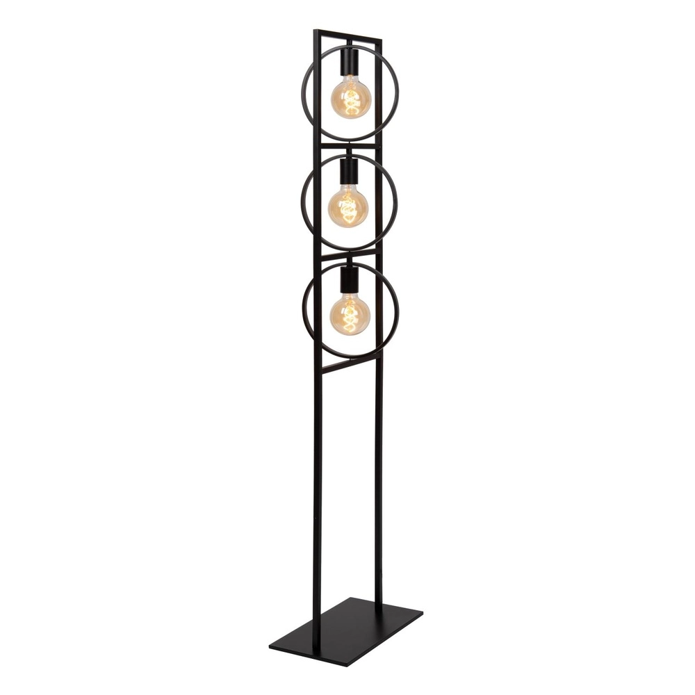 Lampe sur pied unique Suus Noir à 3 lumières Lucide 5411212010896
