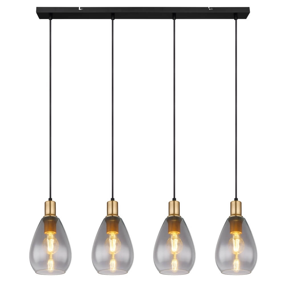 Suspension Fanni 4 lumières noir Globo 9007371436613