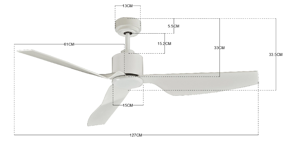 Ventilateur de plafond blanc Airfusion Climate II Ø 127 cm Beacon 9333509091158