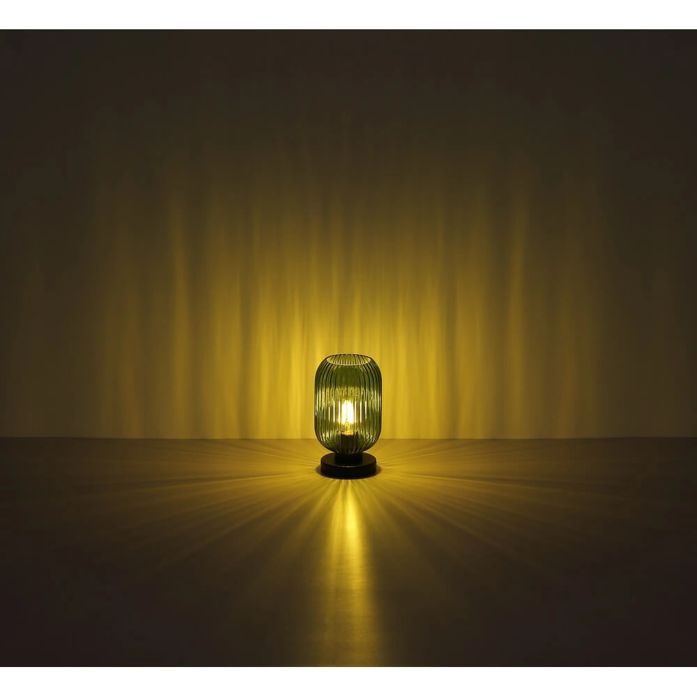 Lampe de table ronde Normy verre vert Ø 14cm Globo 9007371447299