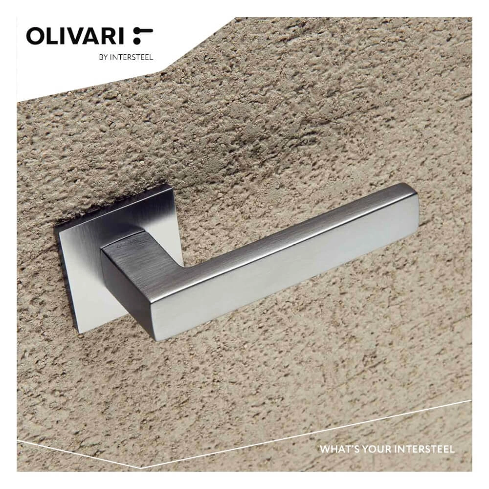 Poignée de porte design Planet Q chrome mat Olivari 8714186477366