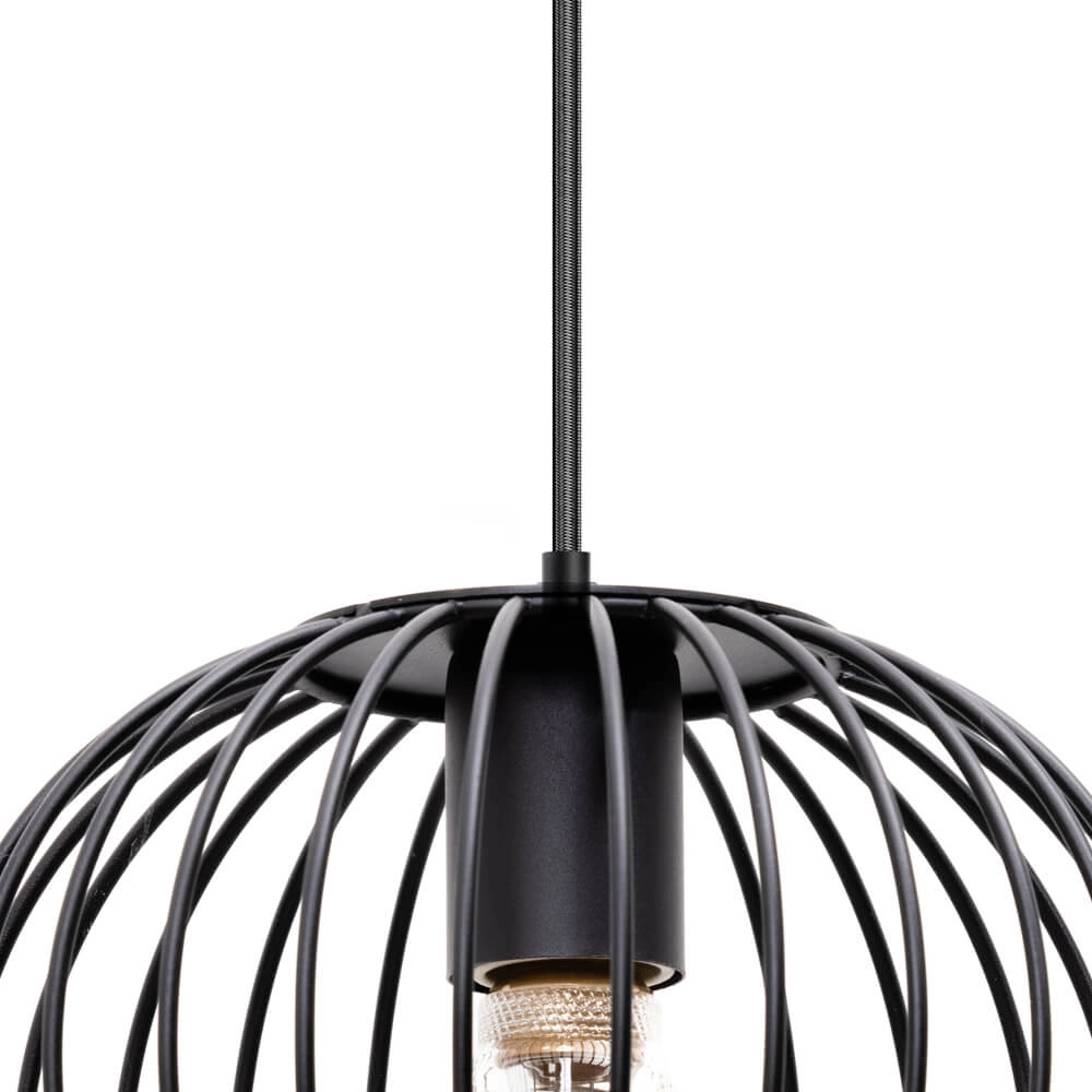 Lampe suspendue en fil de fer Wire 2 4 lumières noir ETH 8720195301998