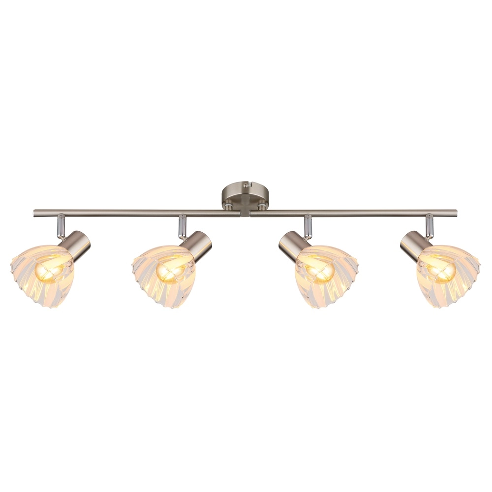 Lampe de plafond à 4 lumières Zachery nickel Globo 9007371522491
