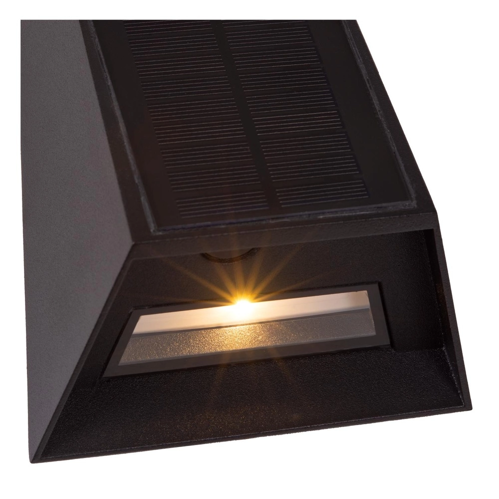 Lampe murale Luton Noir solaire Lucide 5411212152107
