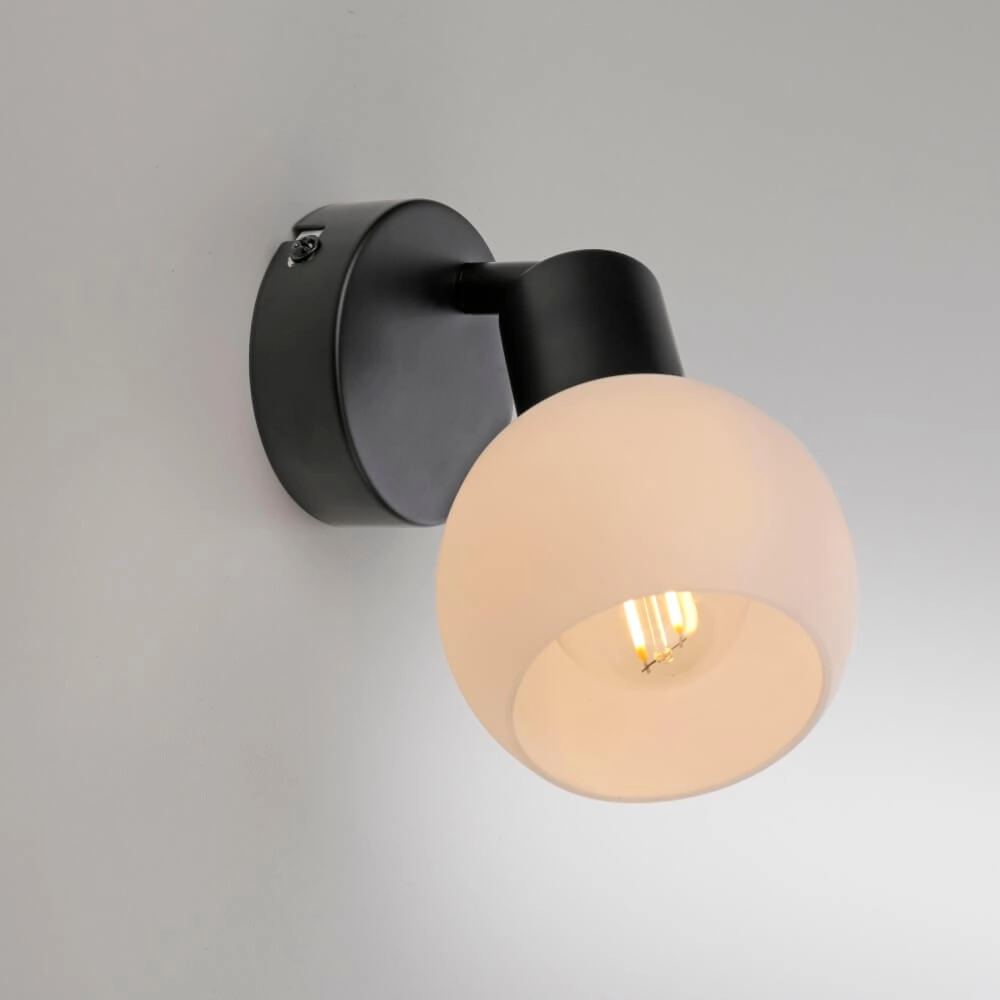Applique noire Loki 1 lumière Just Light 4043689000752