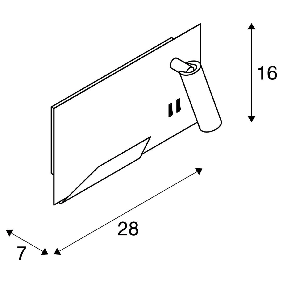 Lampe de lecture pour chambre à coucher Somnila Spot SLV 4024163236133