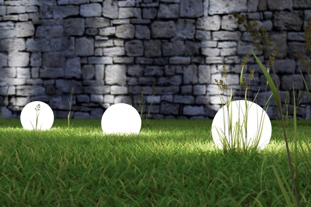 Lampe de jardin Bolo Spike opale de 40 cm Trio 4017807282825