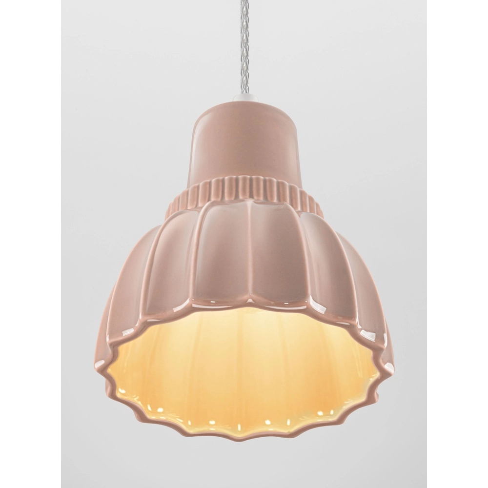 Lampe suspendue Picco Blanc avec marron moka Lyora 5212017495389