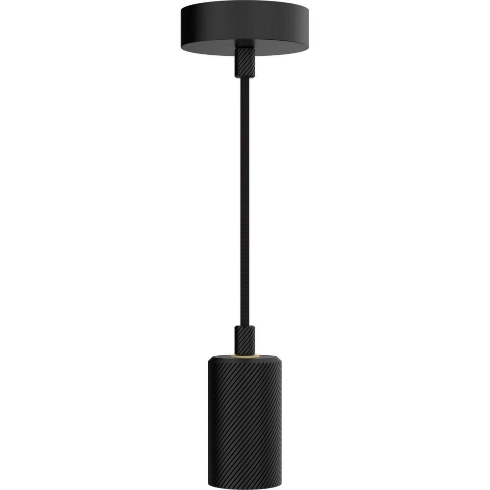 Lampe pendante noire Alix Wave Simple de 2 m