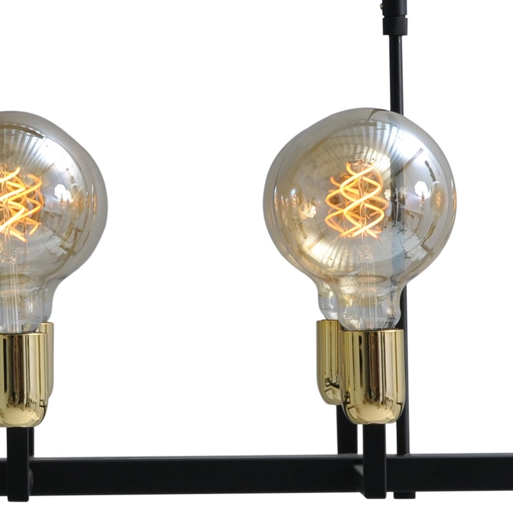 Lampe suspendue noire pour salle à manger Tube Luminaires dorés à 10 lumières Masterlight 8718121188720