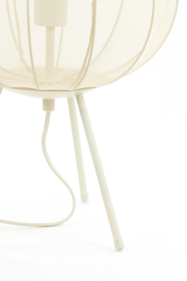 Lampe de table Japandi Plumeria crème Ø 34cm Light & Living 8717807651367