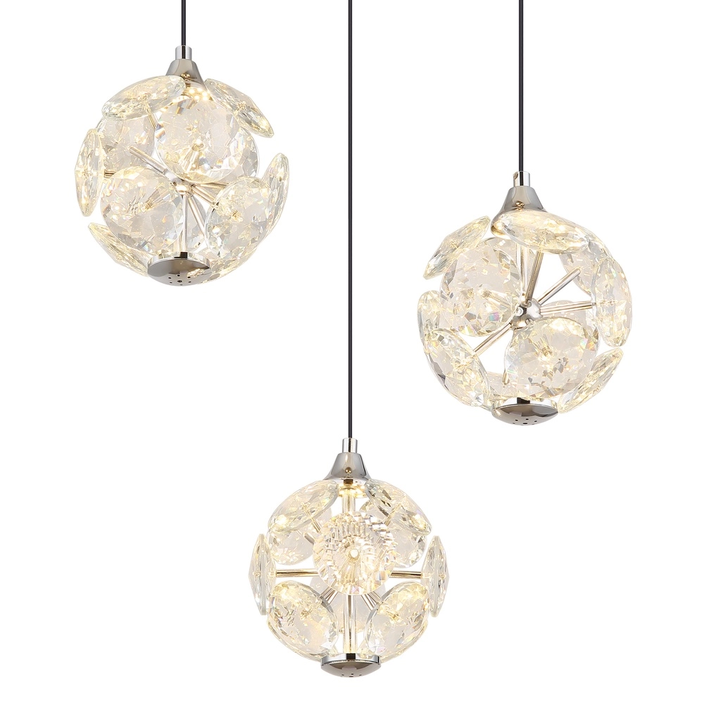 Lampe pendante à 3 lampes Virina Chrome Globo 9007371478255