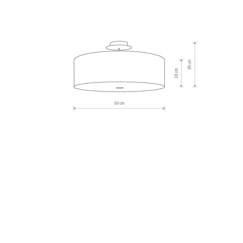 Plafonnier gris Viviane Ø 50 cm Lyora 5903139653299