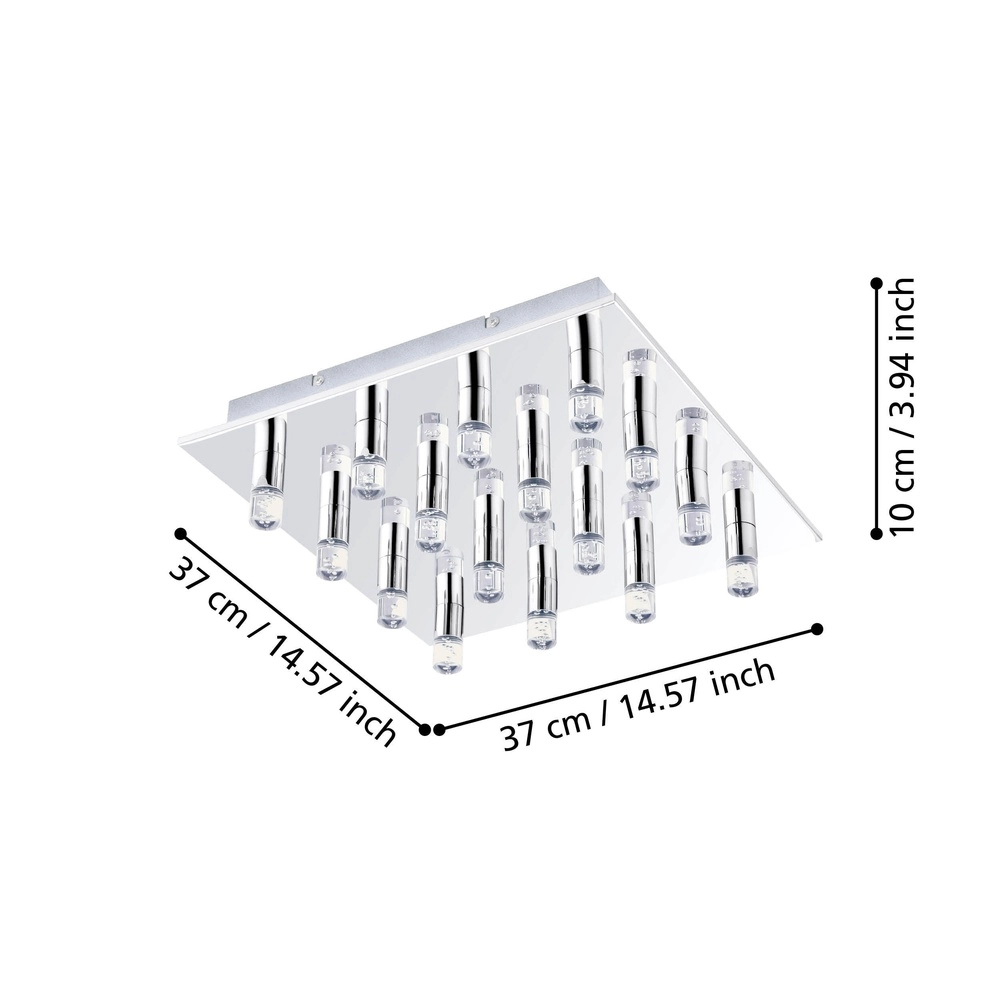 Lampe de plafond Teocelo Chrome Eglo 9002759953638