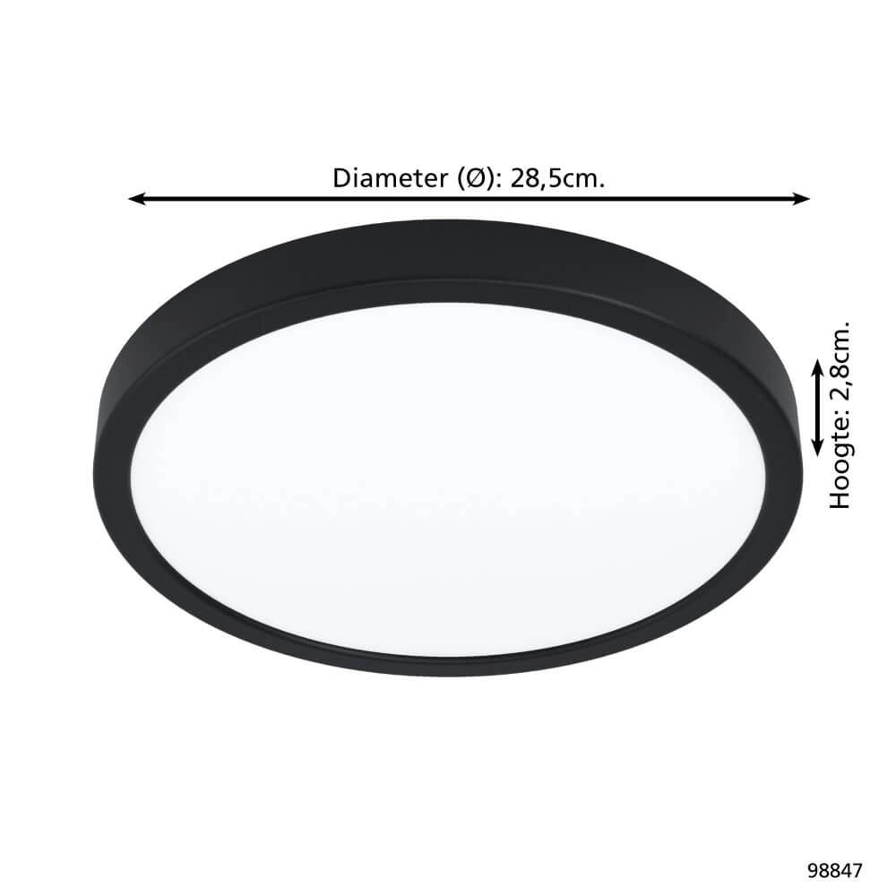Plafonnier Zigbee Fueva-Z noir - Ø 28,5 cm Eglo 9002759988470