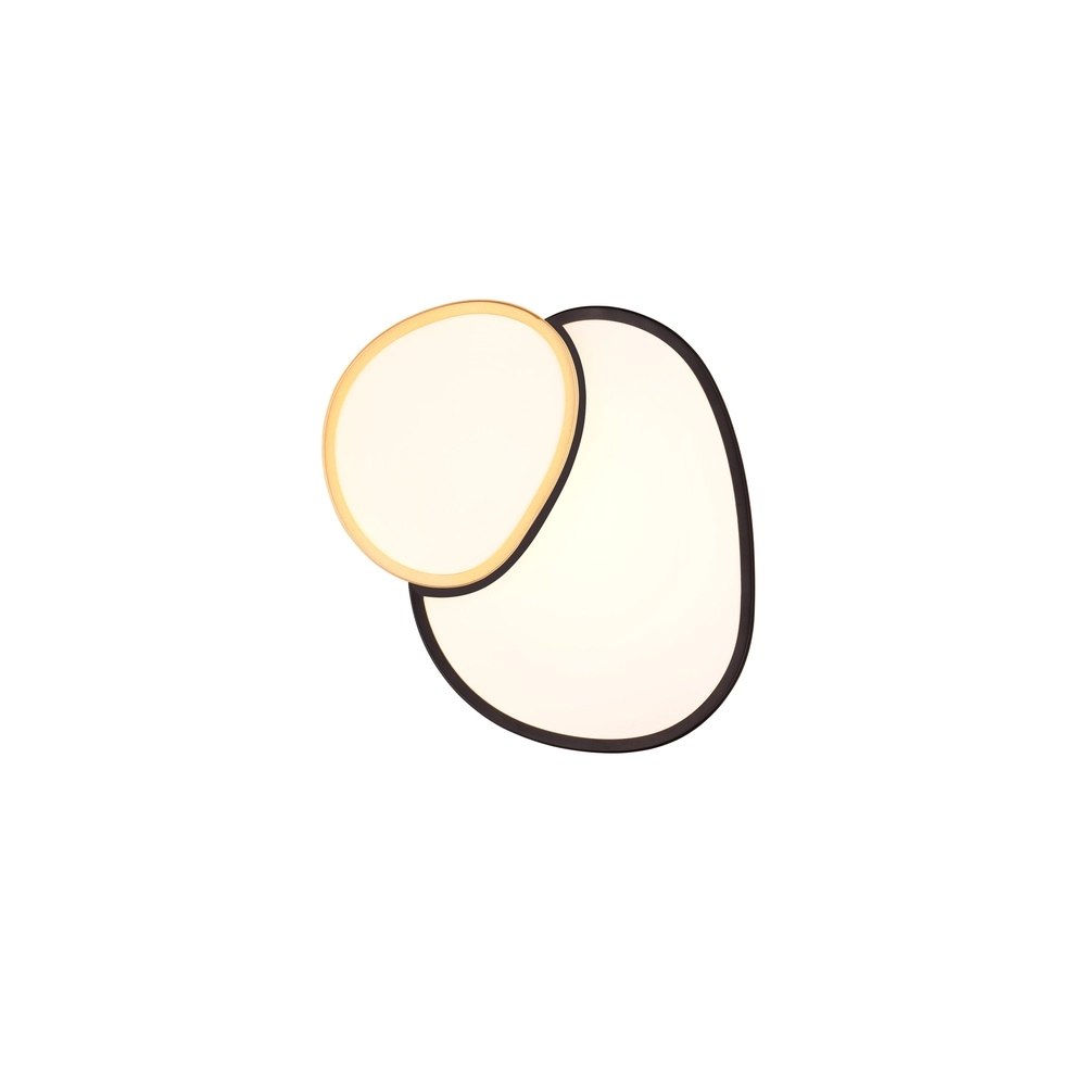 Plafonnier organique Rise 43,5 cm noir avec or Trio 4017807600599