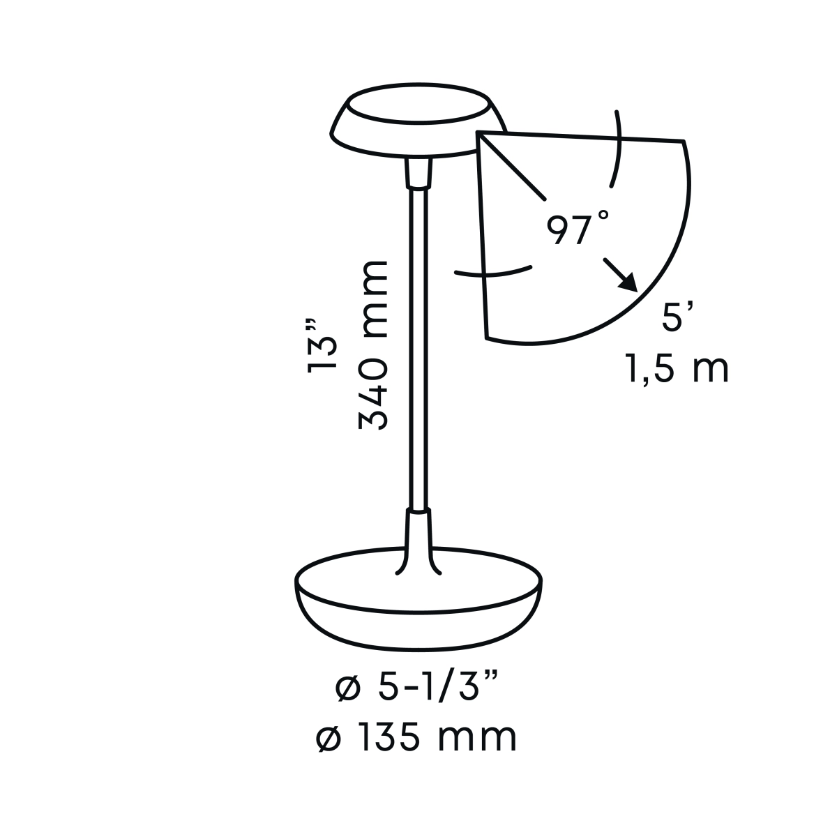 Lampe de table SWAY TABLE In-lite 8717051007545