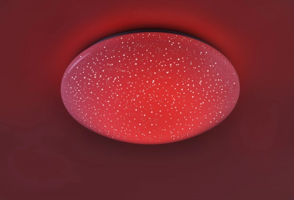 Plafonnier orientable Skyler RGB 38cm avec effet étoile Just Light 4043689928896