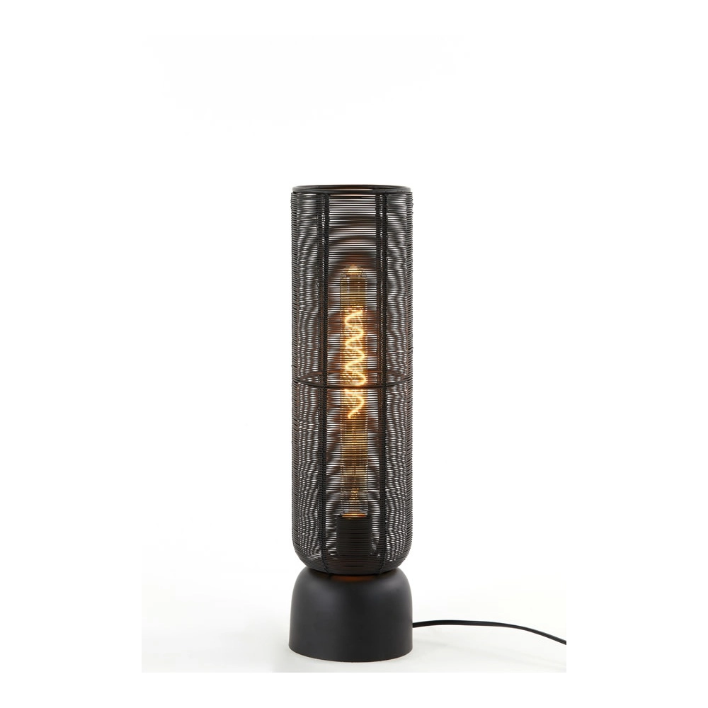 Lampe de table Lezuza Ø 13,5 cm noir Light & Living 8717807656928