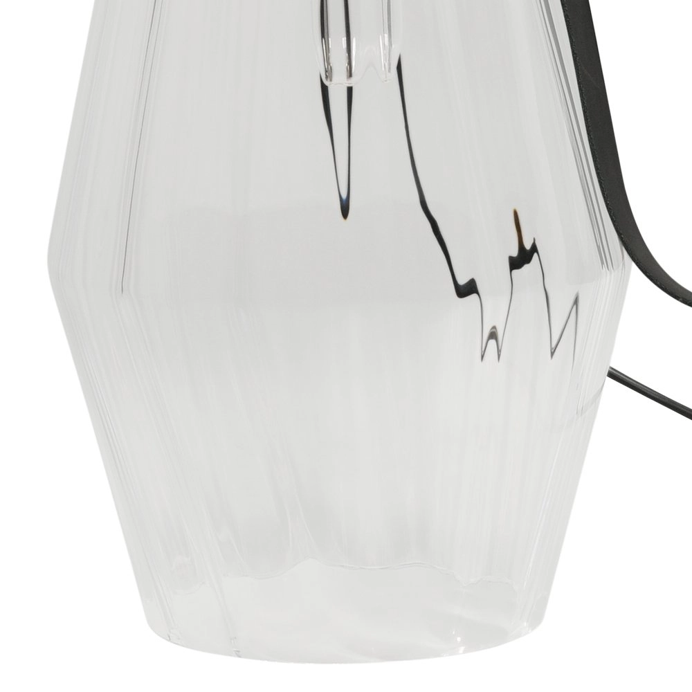 Lampe de table noire Diamond 80 cm avec verre transparent Masterlight 8718121259215
