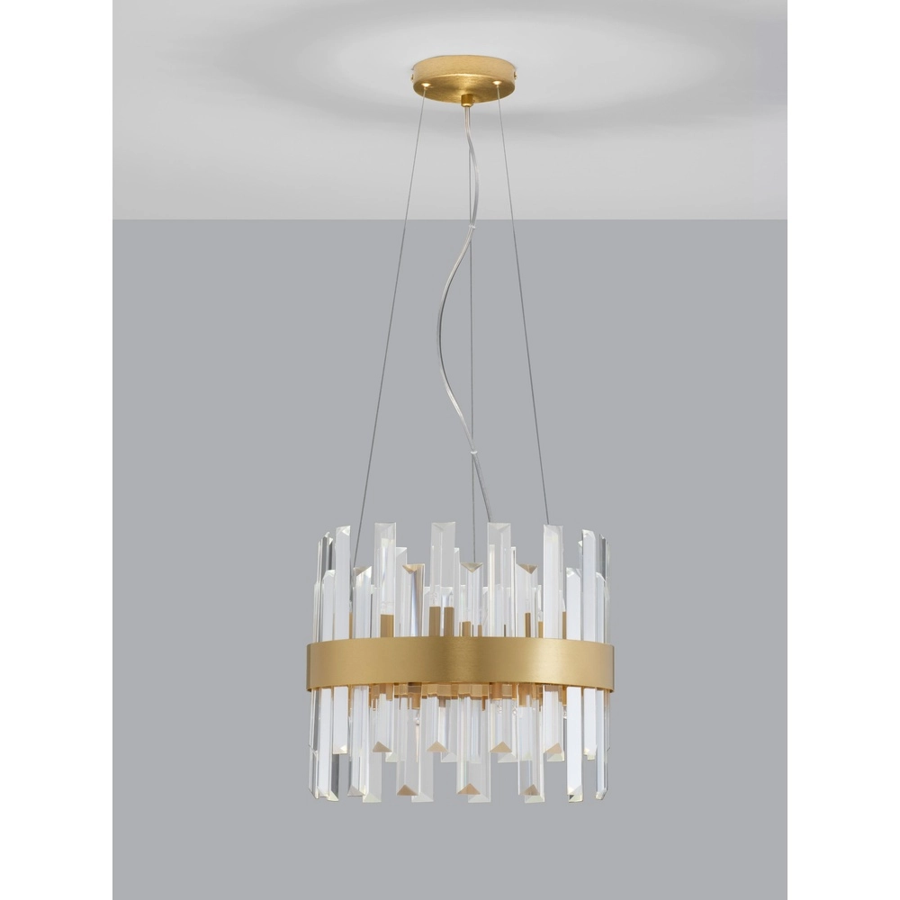 Lampe pendante dorée Crown Ø 35 cm Lyora 5212017433954