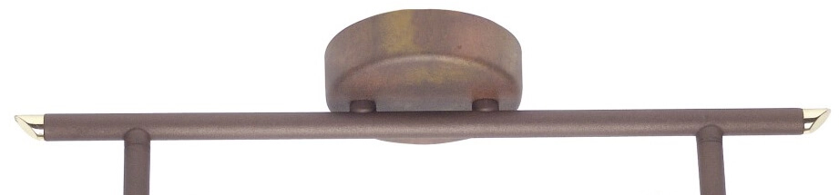 Spot de plafond classique Luca Brun cuivré à 2 lumières Brilliant 4004353036309