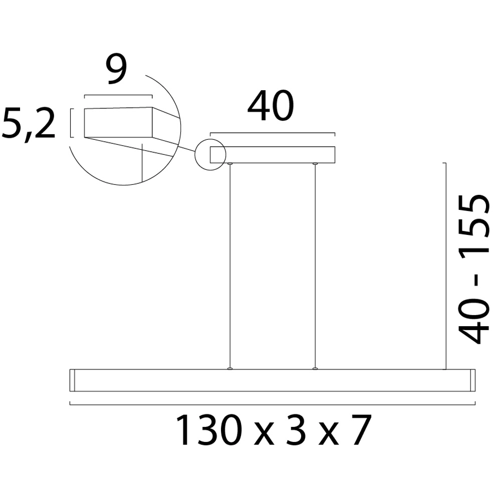 Suspension design Atina 130cm de cacao Masterlight 8718121349787