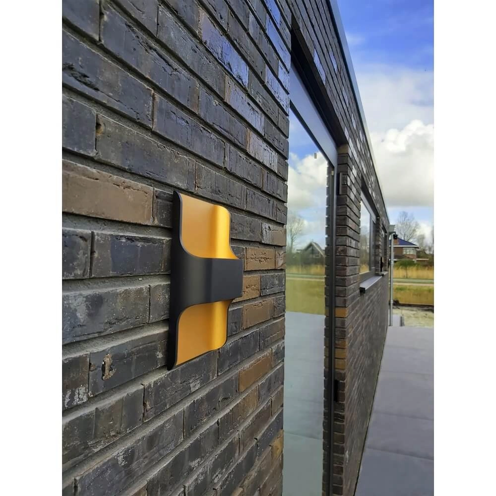 Applique murale design Dallas noir avec or Artdelight 8719831737994