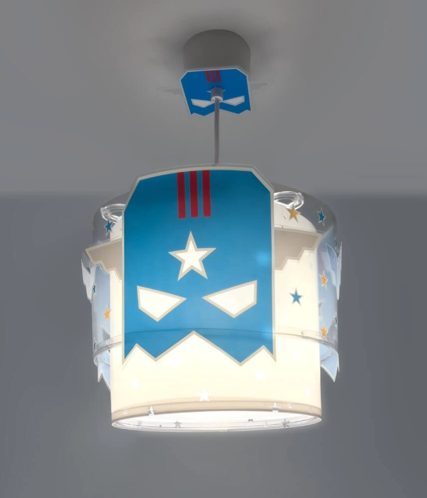 Lampe suspendue chambre d'enfant Blue Hero Ø 26 cm Dalber 8420406618128